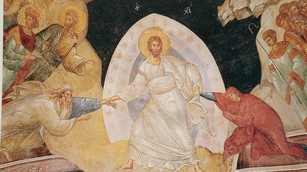 Résurrection du Christ sur une fresque de l’église byzantine du Saint Sauveur à Istanbul (ancienne Constantinople).