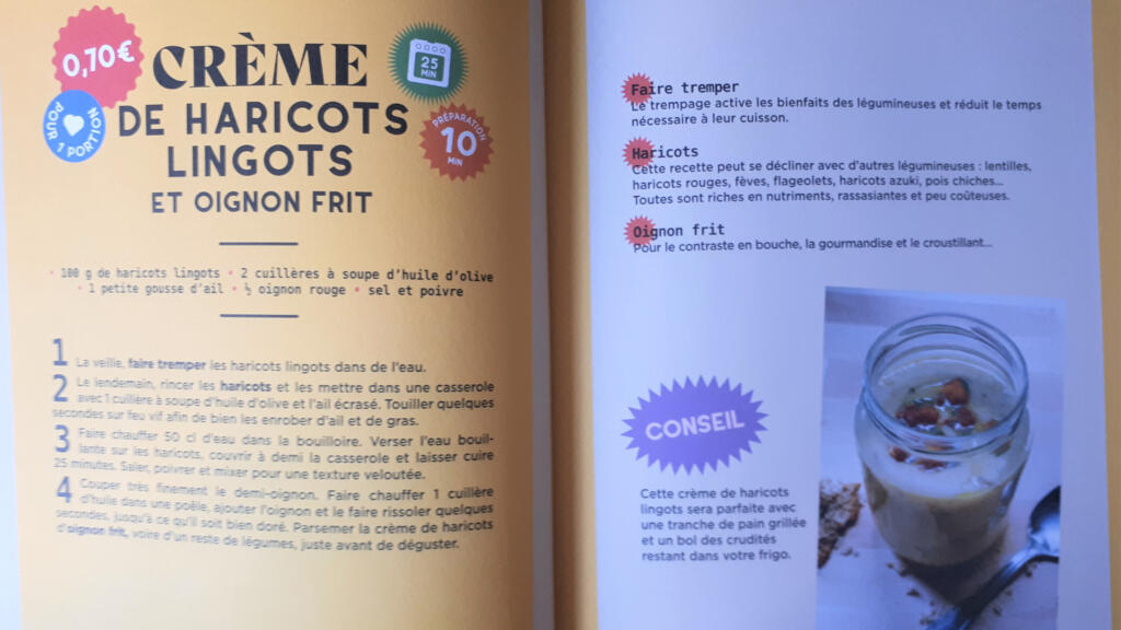 Crème de haricots lingots et oignon frit, de Lila Djeddi.