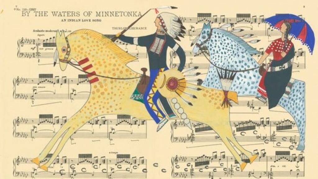 Une des peintures de l’artiste Cheyenne du Nord Alaina Buffalo Spirit.