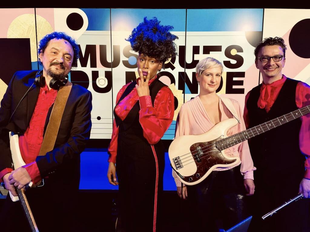 Sandra Nkaké, Ji Drû, Elisa Blanchard et Jérôme Perez à RFI.