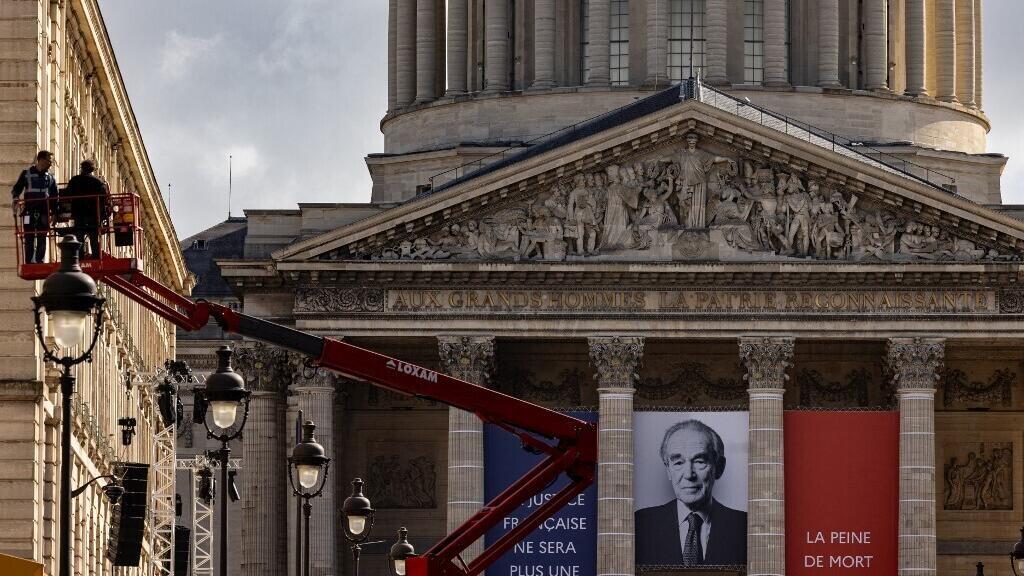 Le Panthéon, à Paris, le 5 octobre 2025. Préparation de la cérémonie d’intronisation de l’ancien avocat et ministre de la Justice français Robert Badinter, qui sera inhumé au Panthéon.