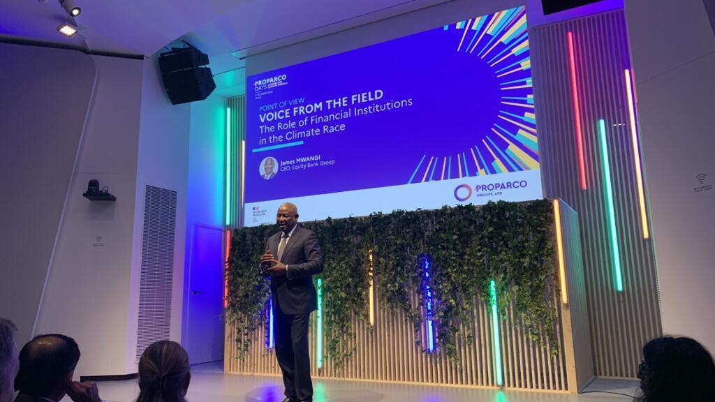 James Mwangui lors de l'évènement de Proparco dédiée à la Finance Climat à Paris le 2 octobre 2025.