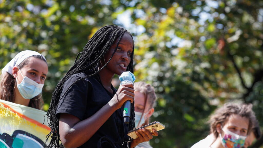 Vanessa Nakate, militante écologiste ougandaise, à Milan en octobre 2021.