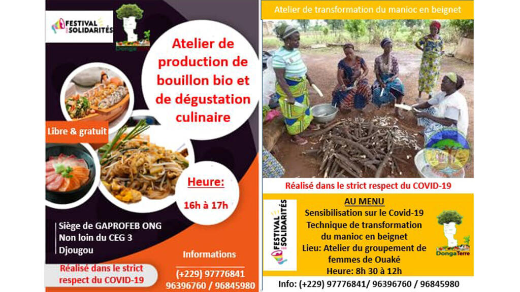 Affiche atelier de production de bouillon bio et groupement de femmes de Ouaké.