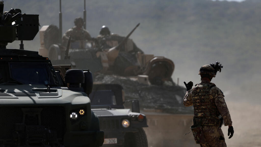 Des blindés participent à des manœuvres de l'Otan en Bulgarie, en septembre 2023.