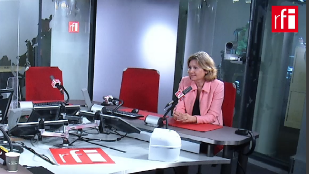 Yaël Braun-Pivet, dans les locaux de RFI, mardi 29 juin 2021.