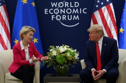 Donald Trump na Ursula von der Leyen walipokutana mjini Davos mwaka wa 2020.