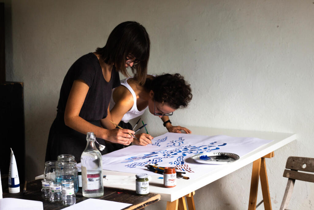 Elena Rucli et Laura Savina - Atelier "Dessiner les sons" - 27e festival d’art international Stazione di Topolò /Postaja Topolove, Italie, 2020