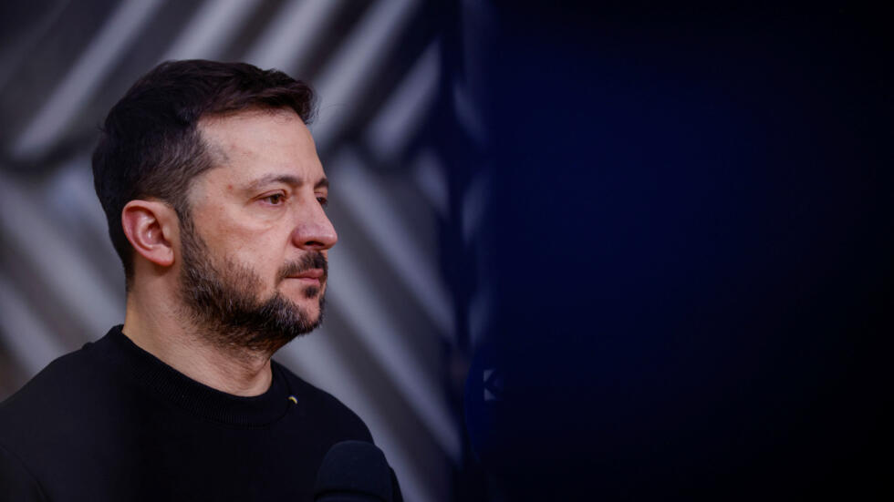Ukraine's President Volodymyr Zelenskiy looks on as he attends a European Union leaders summit in Brussels, Belgium, December 19, 2024.