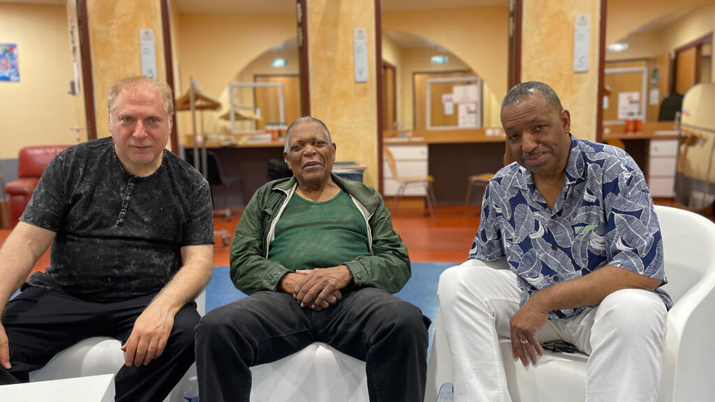 David Weiss, Billy Hart, Donald Harrison Jr, dans les coulisses du Nice Jazz Festival.