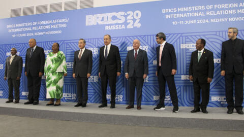 وزرای خارجه کشورهای عضو بریکس در حاشیه نشست این سازمان در نیژنی نووگورود روسیه، دوشنبه ۱۰ ژوئن ۲۰۲۴. 