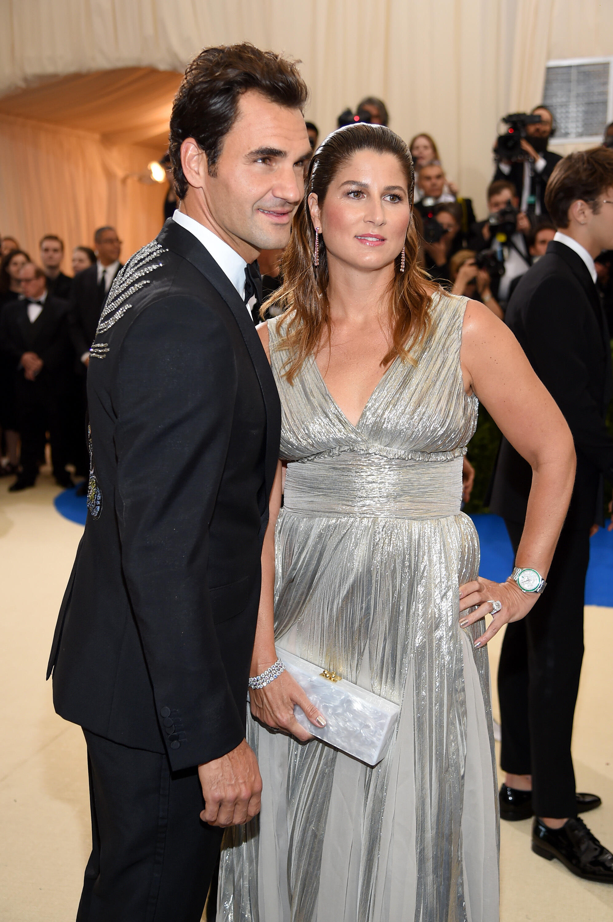 Roger Federer y Mirka Federer asisten a la Gala en el Museo Metropolitano de Arte de Nueva York el 1 de mayo de 2017