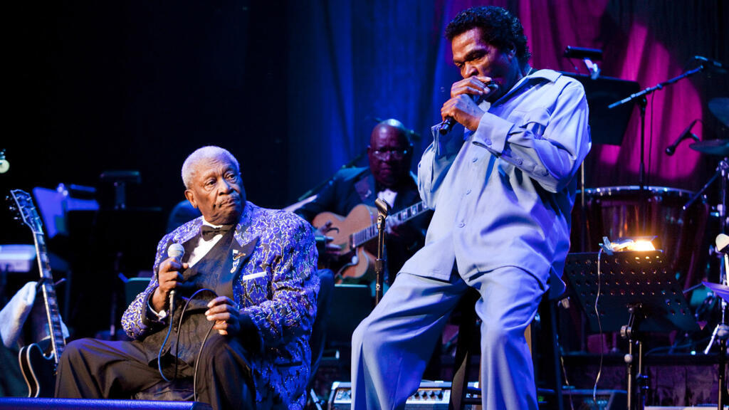 Les musiciens BB King et Bobby Rush, en concert à Beau Rivage Hotel, le 7 juin 2011 à Biloxi, Mississippi.