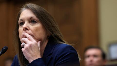 Mkurugenzi wa Huduma ya Secret Service Kimberly Cheatle wakati wa kusikilizwa kwake kuhusu dosari katika jaribio la mauaji ya Donald Trump. Jijini Washington, Julai 22, 2024.